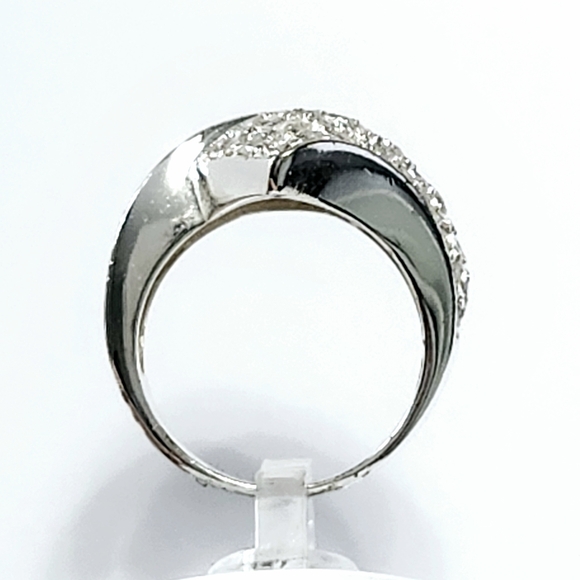 Sterling silver bypass Ring 6.25 - Picture 8 of 11